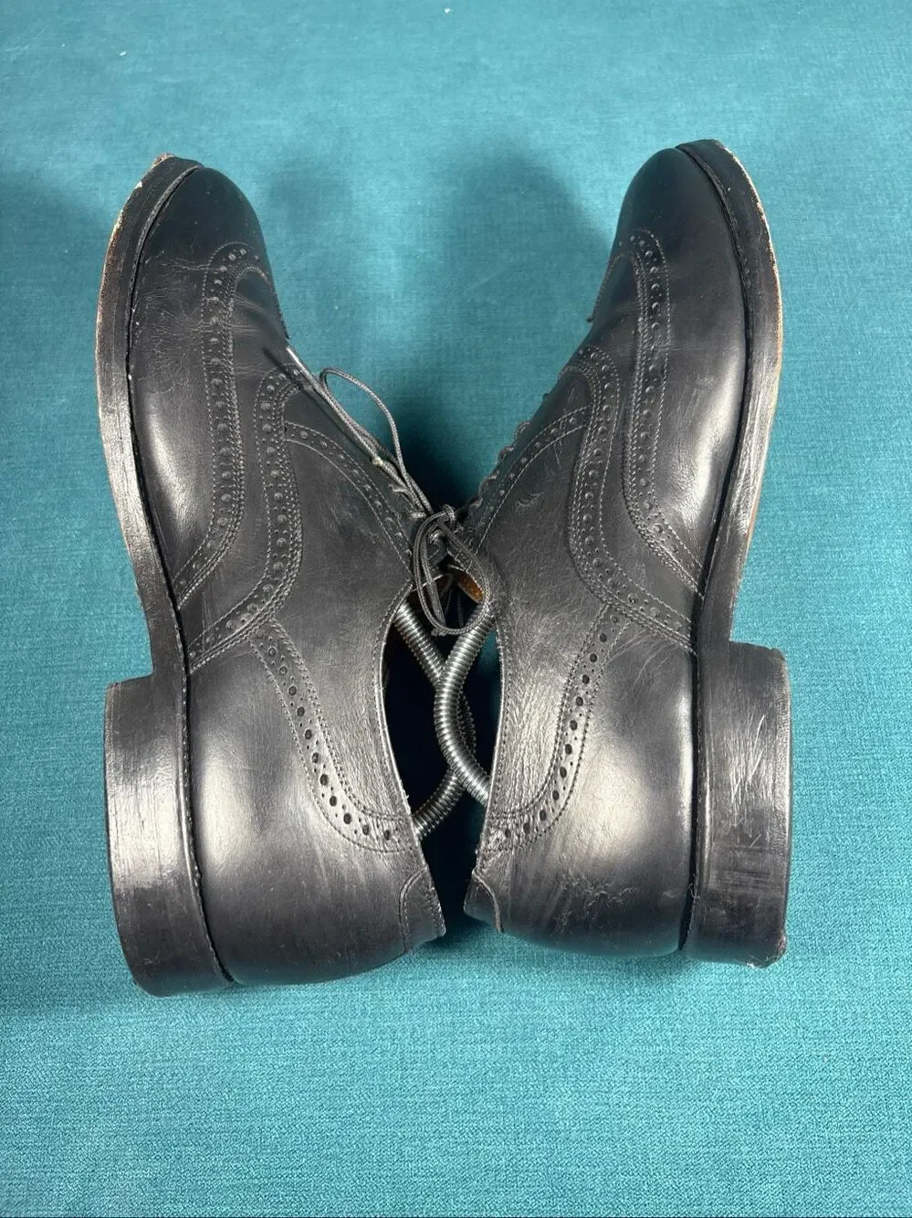 Allen Edmonds Chester Black Leather Wingtip Brogue Oxfords Men's Size 10.5 C